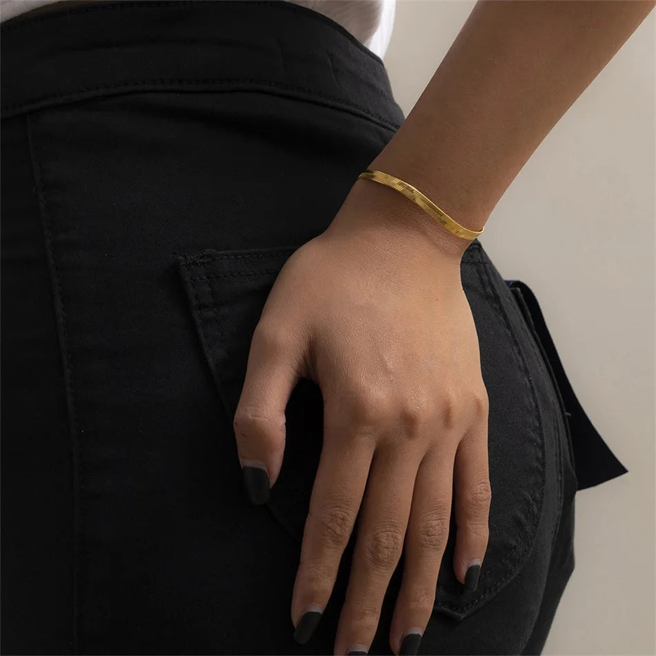 Snake Chain Bracelet Stainless Steel Chain Bracelet