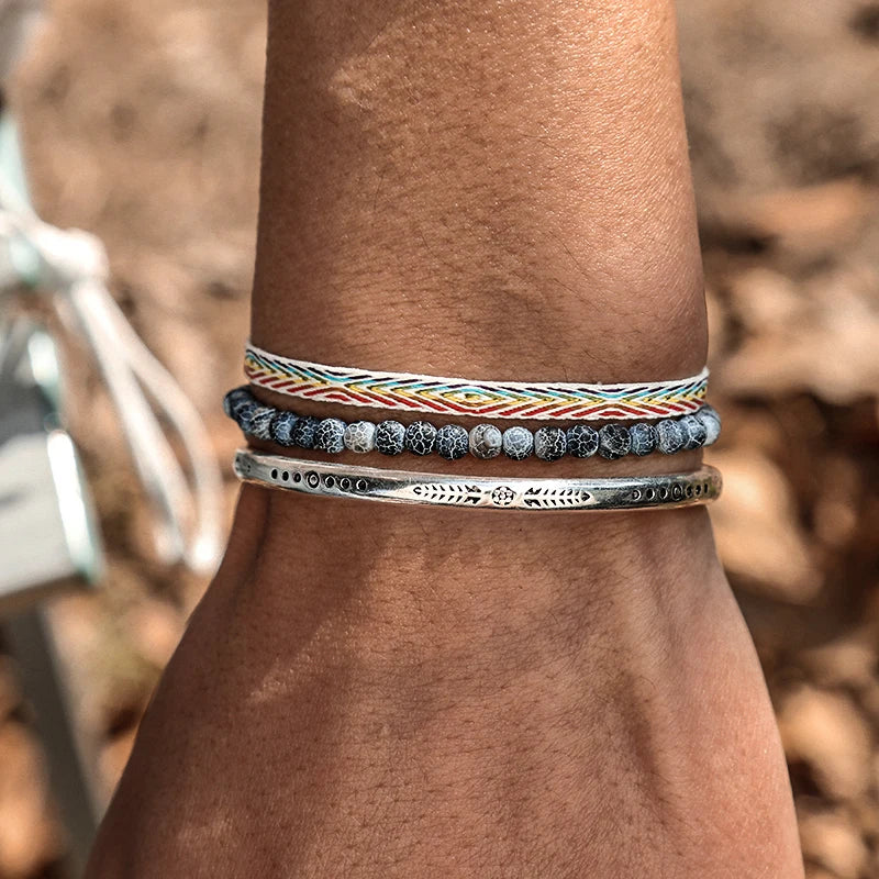 925 Silver Plated three piece Bracelet Set