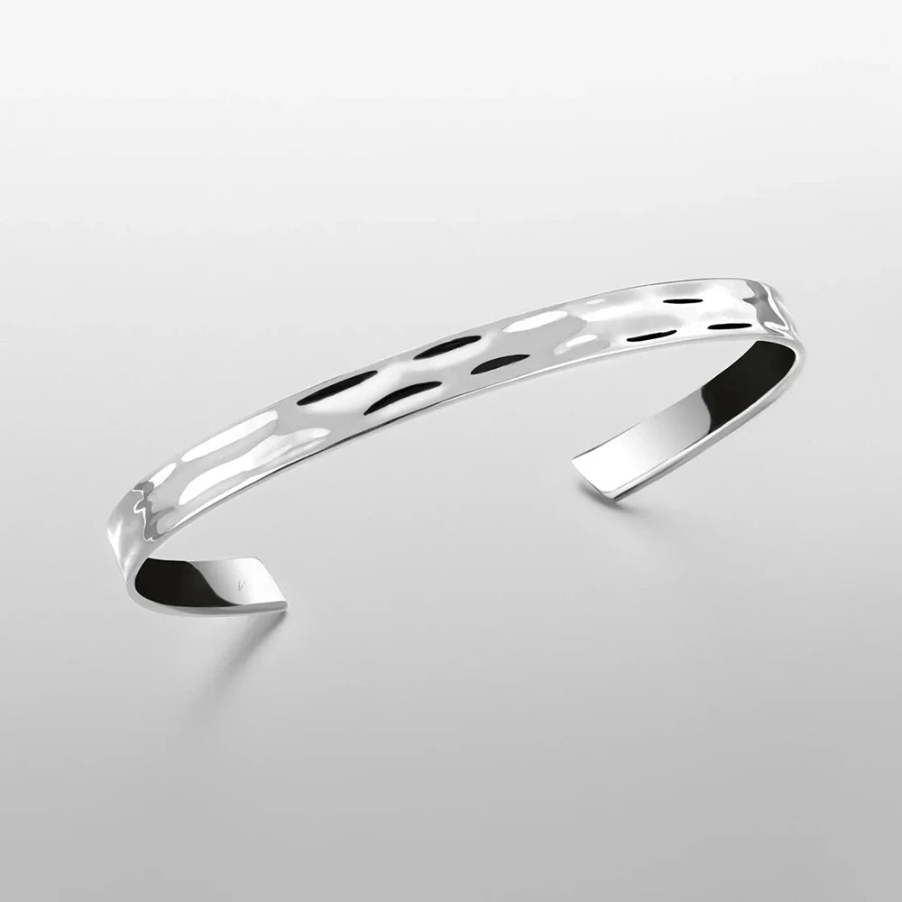 Stainless Steel Polished Design 6MM Open Bangle