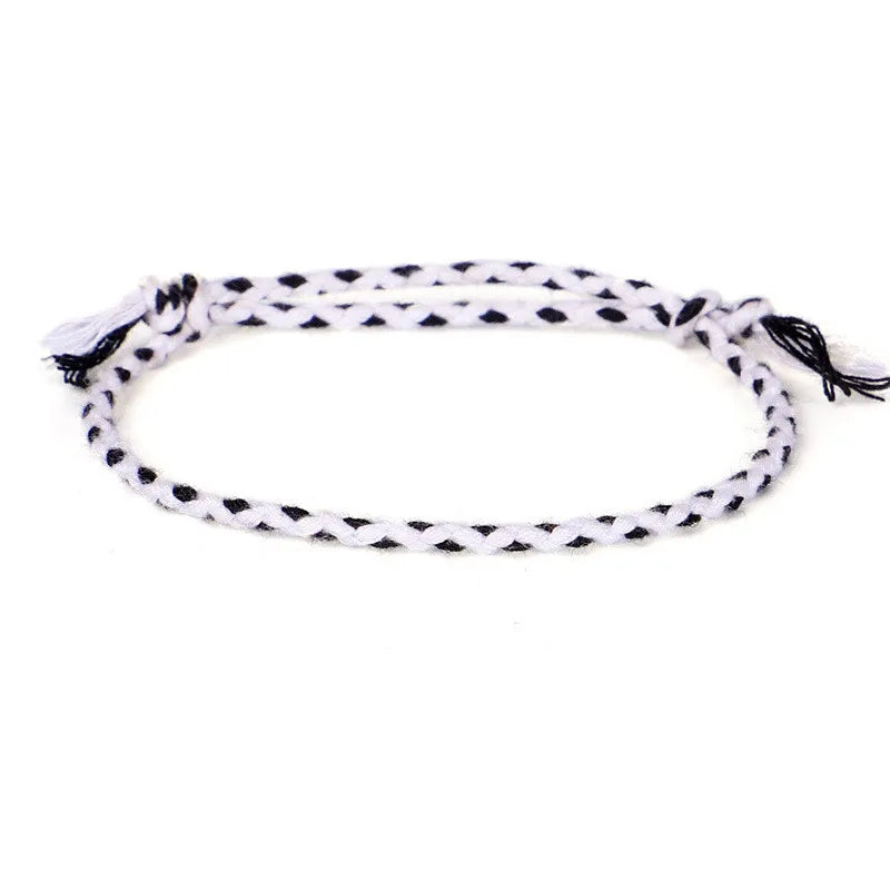 3/Set Men's Bracelets Classic 925 Silver Plated Bracelet Black White Handmade Bracelets