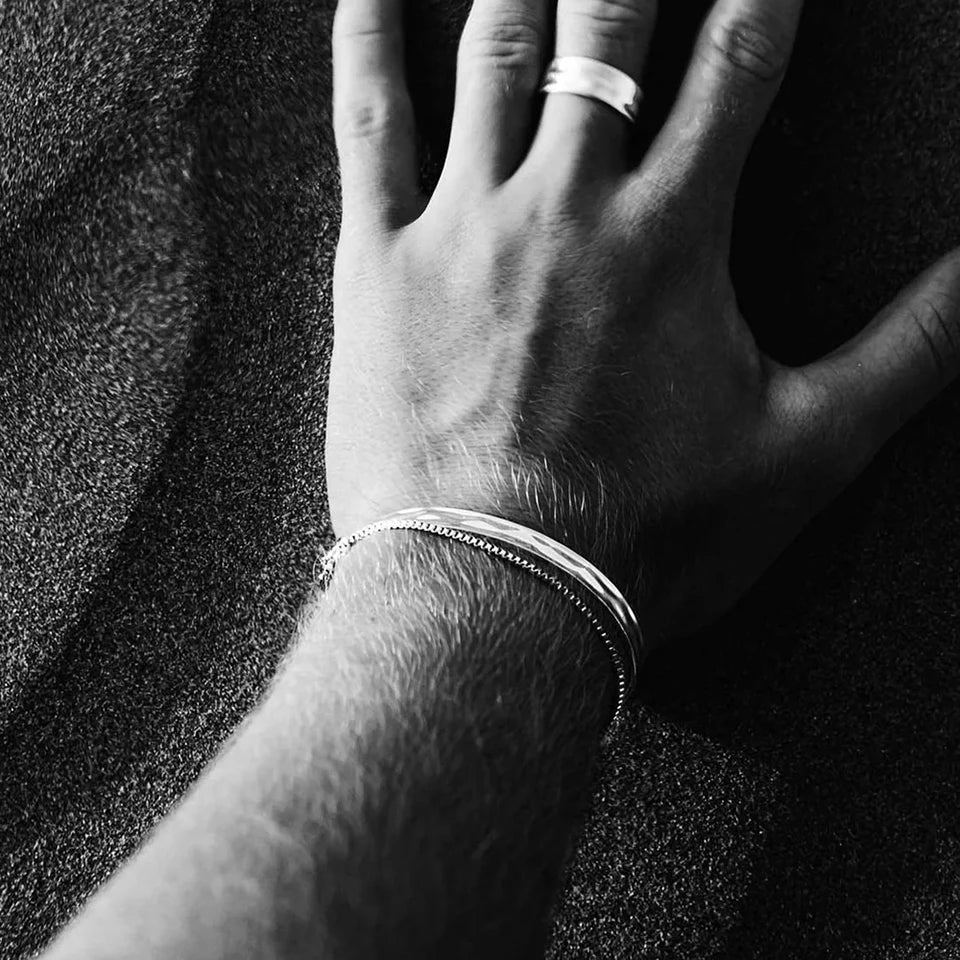 Stainless Steel Polished Design 6MM Open Bangle