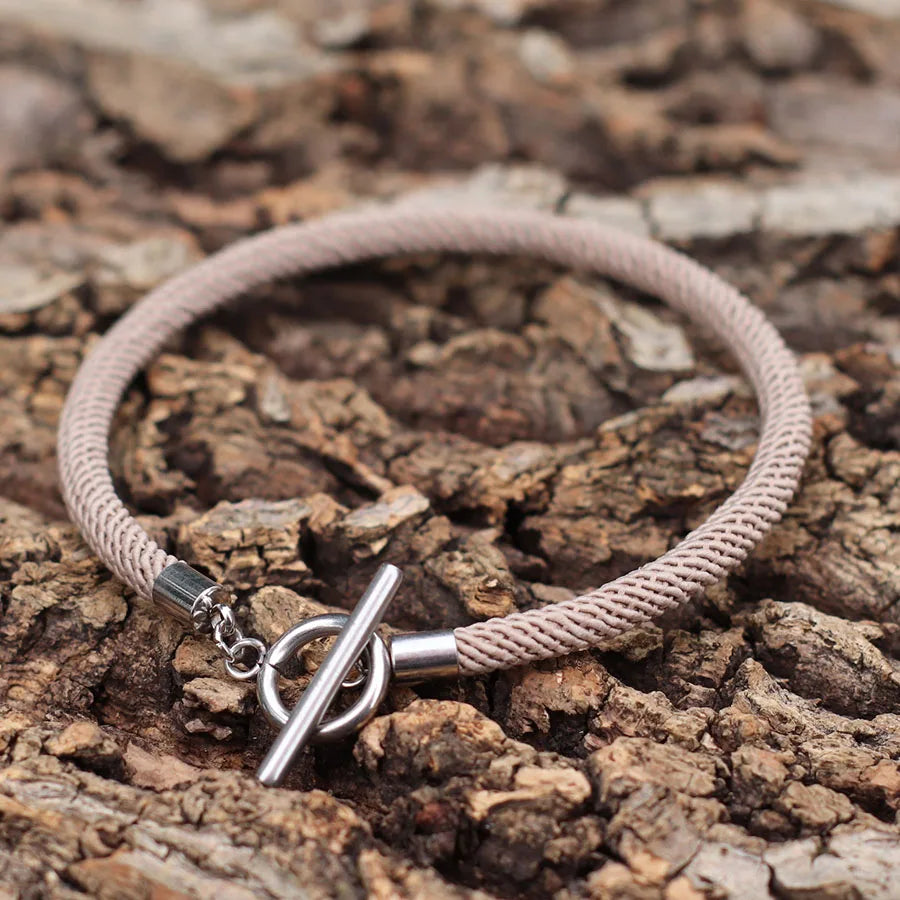 Rope Bracelet Men Women Stainless Steel Buckle