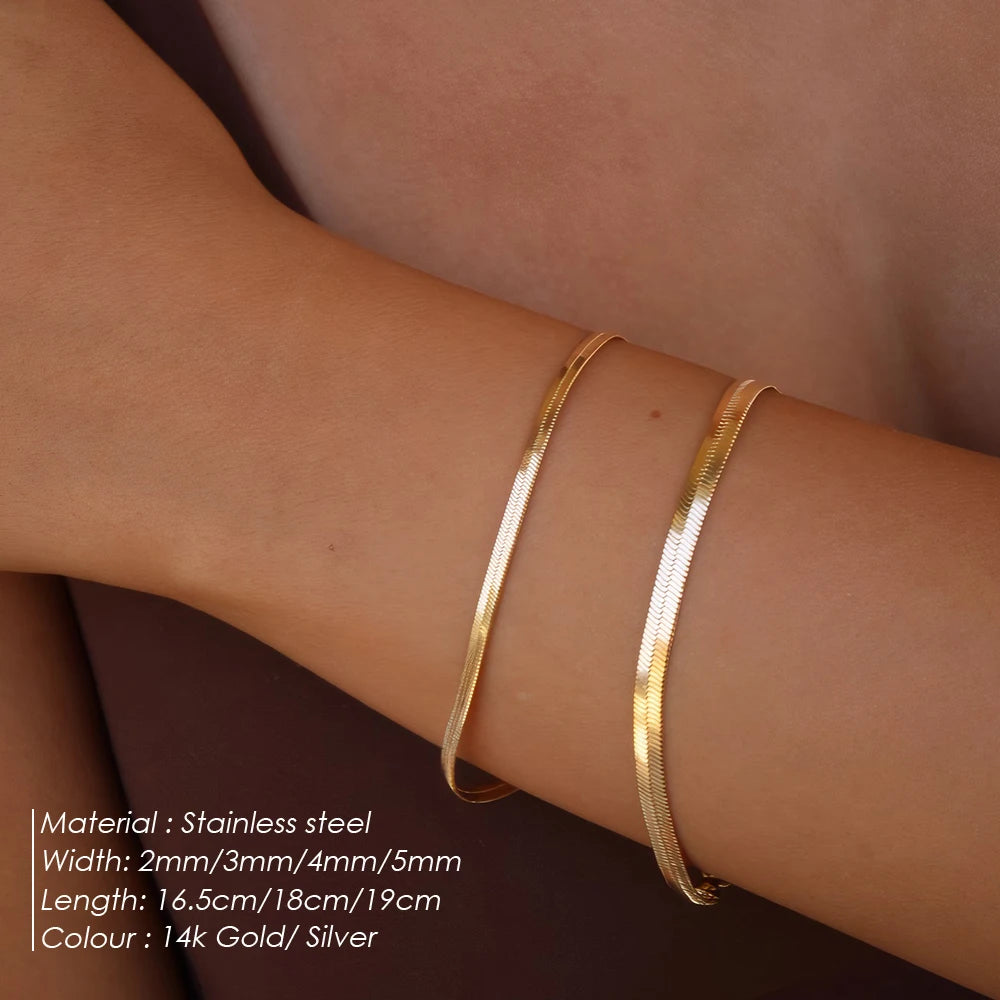 Snake Chain Bracelet Stainless Steel Chain Bracelet