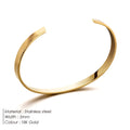 Minimal Unisize Cuff Men's Jewelry Personalized Platinum Bracelet