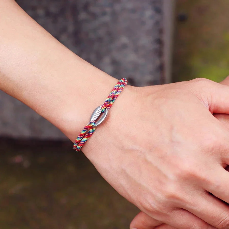 Handwoven Bracelet Men Adjustable Shell Bracelet