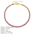 Stainless Steel Silver and Gold Tennis Bracelet