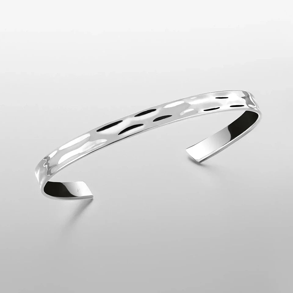 Stainless Steel Polished Design 6MM Open Bangle