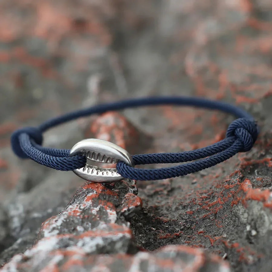 Handwoven Bracelet Men Adjustable Shell Bracelet