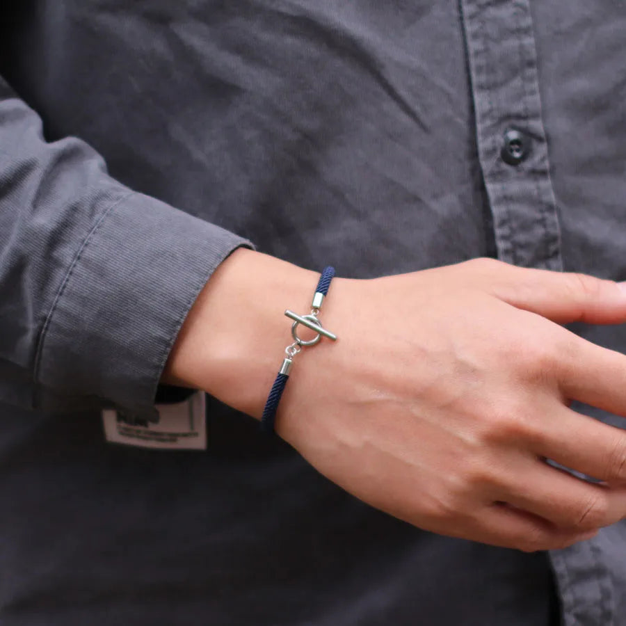 Rope Bracelet Men Women Stainless Steel Buckle