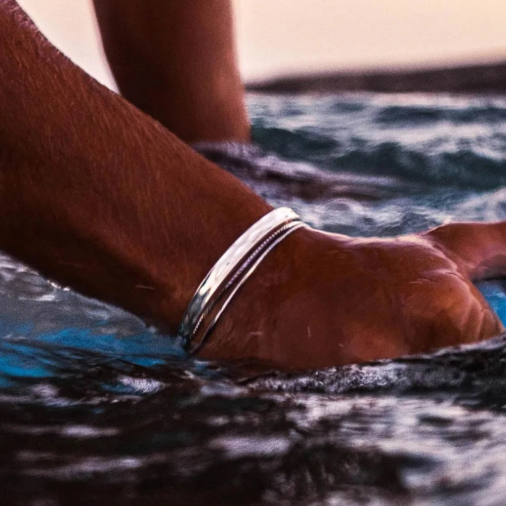 Stainless Steel Polished Design 6MM Open Bangle