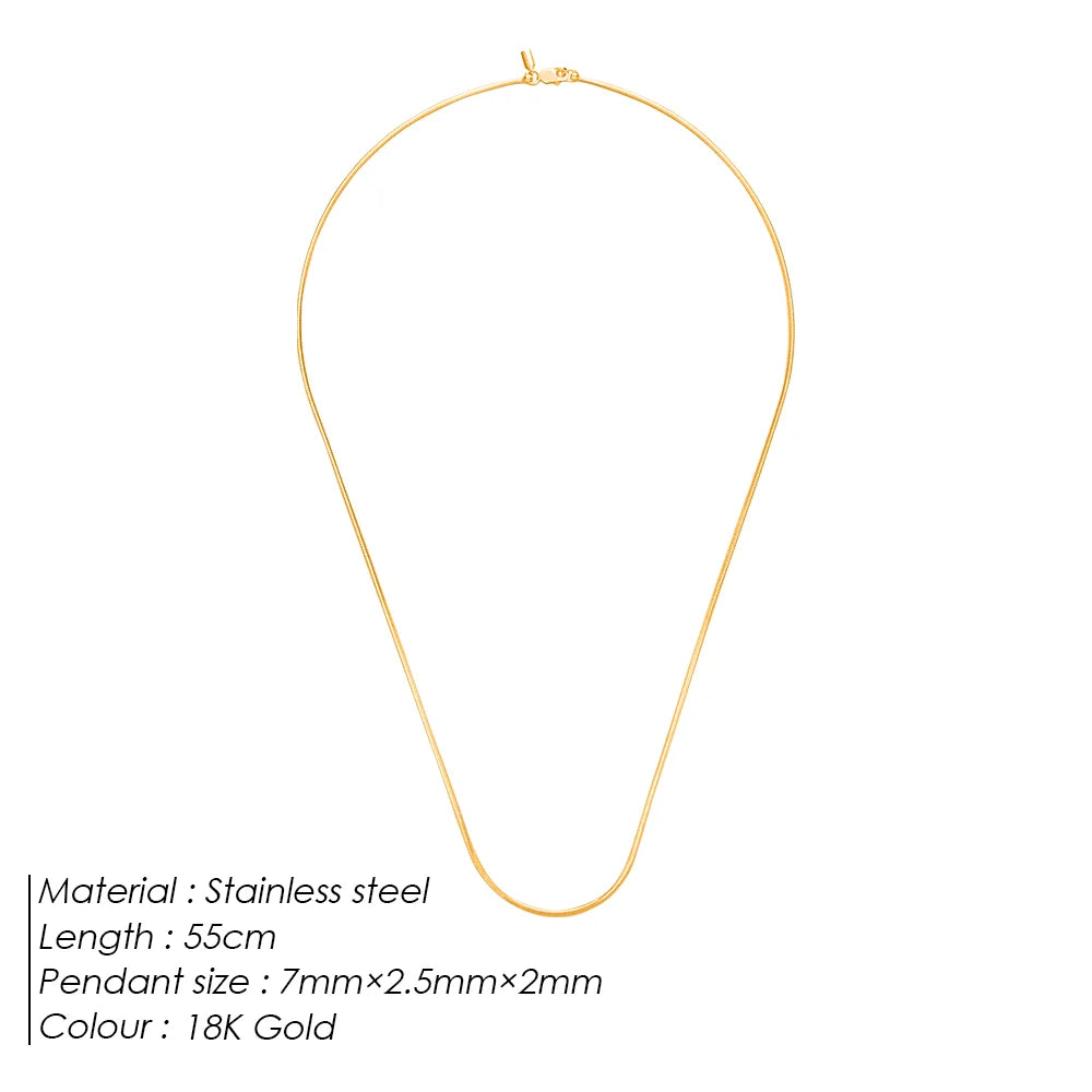 Stainless Steel Gold-Plated Necklace