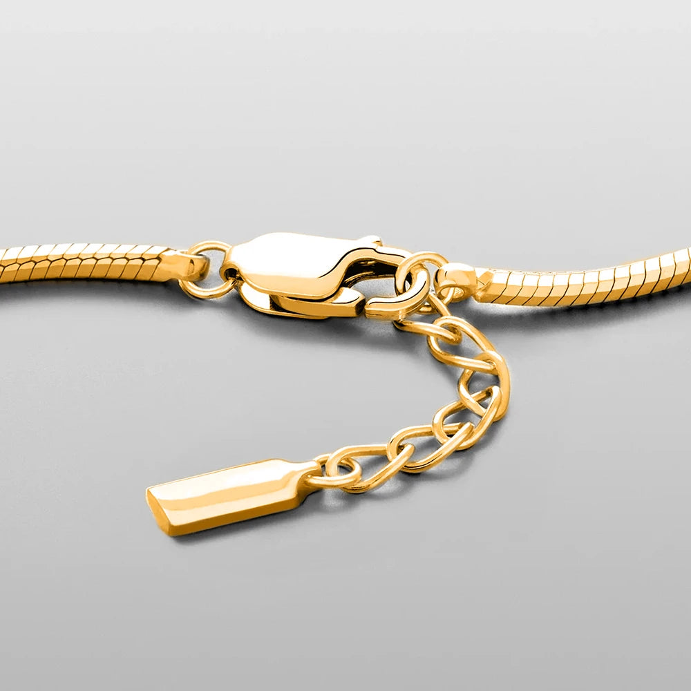 Silver Bracelet Stainless Steel Gold Plated Men's Bracelet