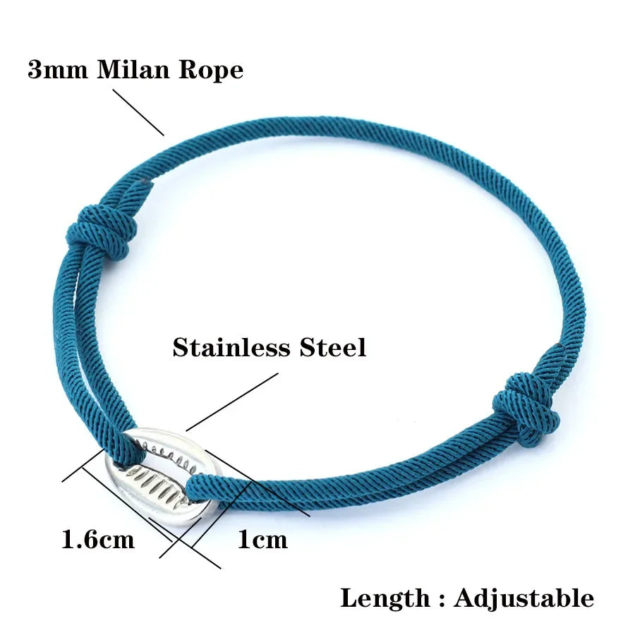 Handwoven Bracelet Men Adjustable Shell Bracelet