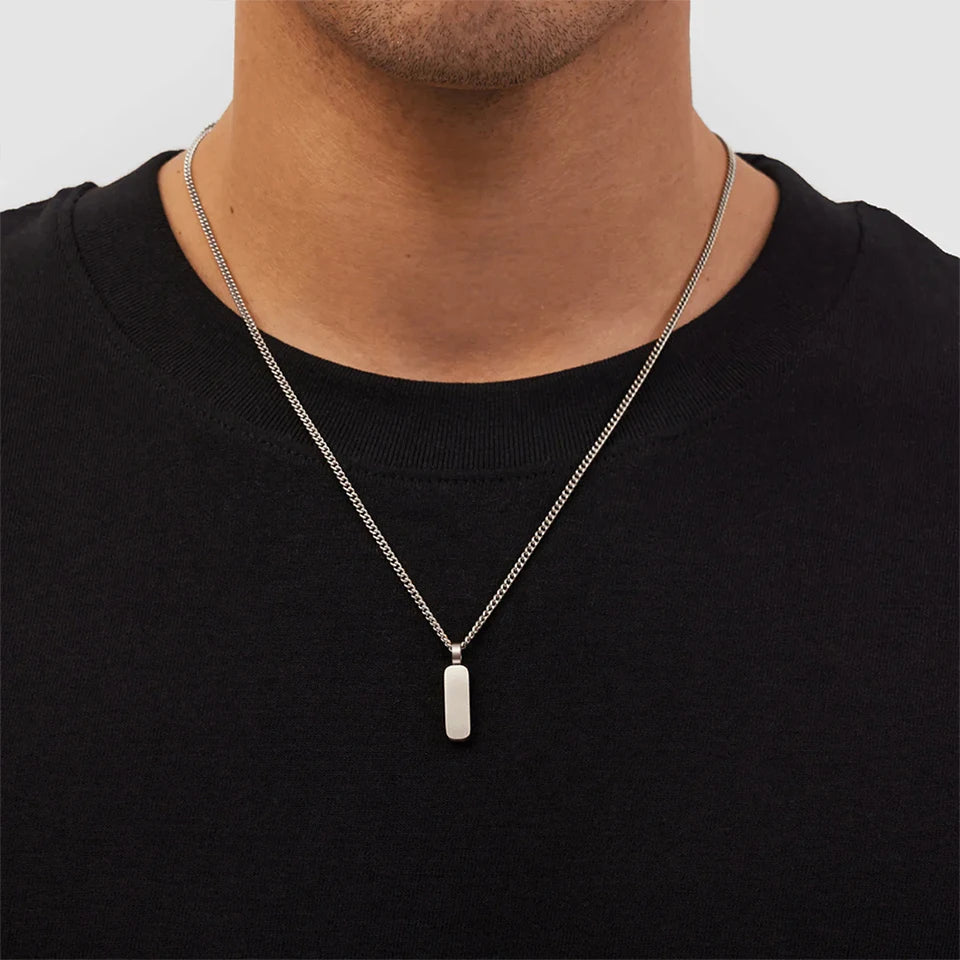 Men's Titanium Steel chain 1MM Cuban Chain Stainless steel Necklace