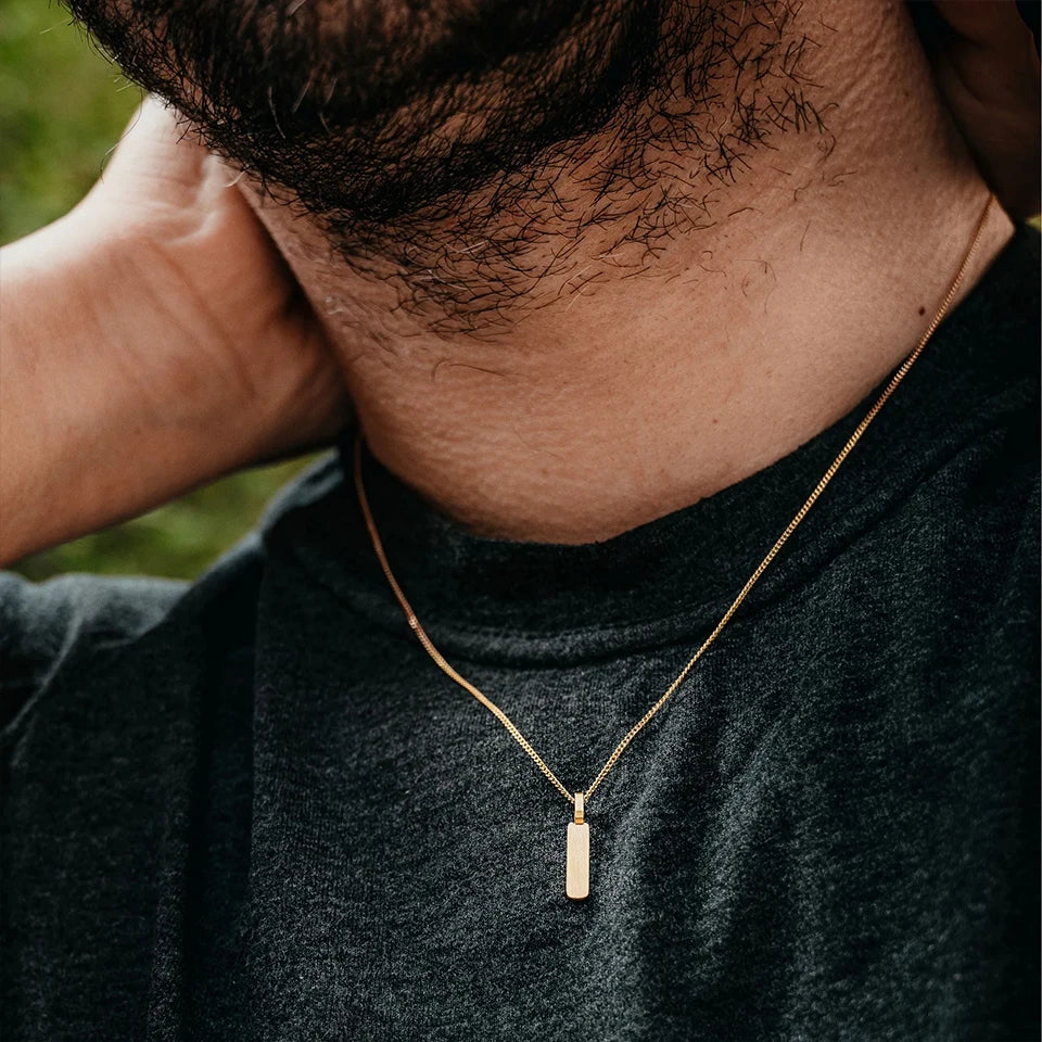 Men's Titanium Steel chain 1MM Cuban Chain Stainless steel Necklace