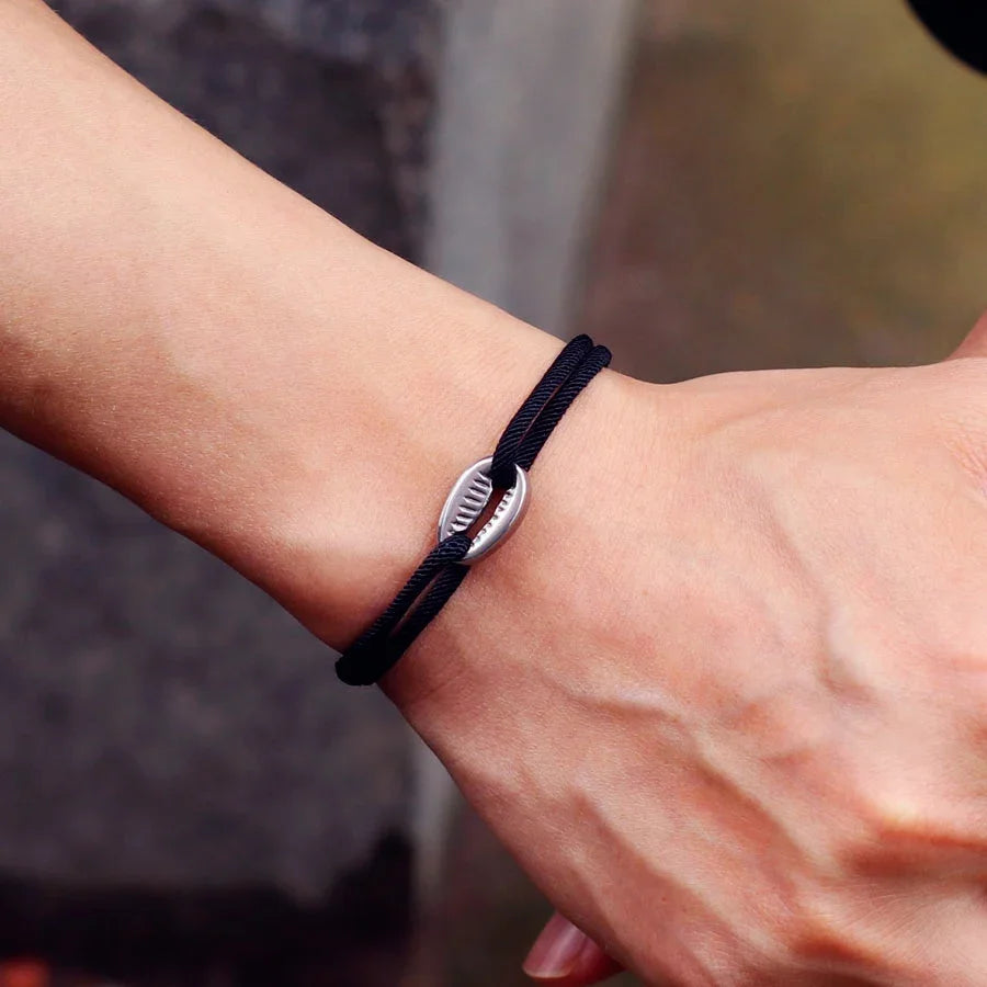 Handwoven Bracelet Men Adjustable Shell Bracelet