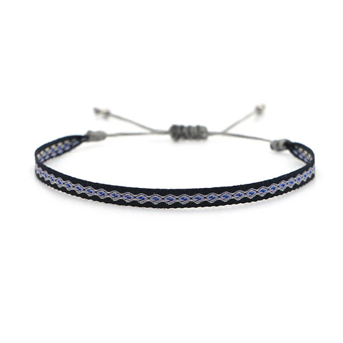 3/Set Men's Bracelets Classic 925 Silver Plated Bracelet Black White Handmade Bracelets