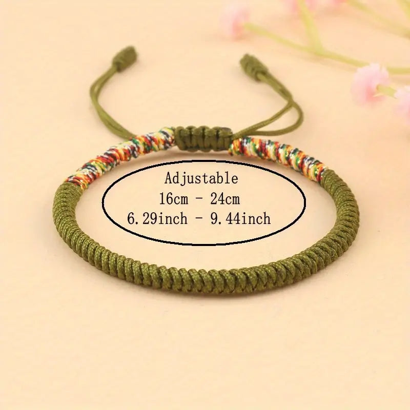 Buddhist Lucky Bracelet Unisex Braided Woven Bracelet